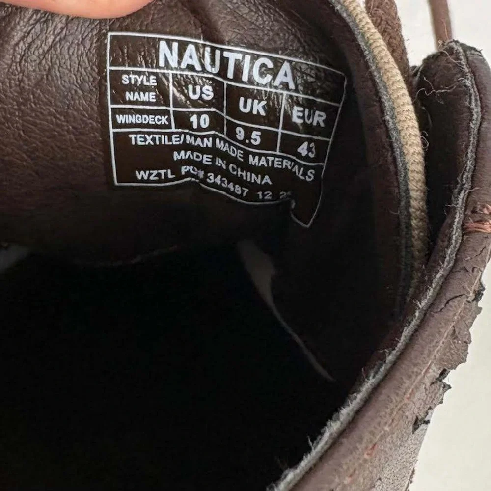 brown nautica wingdeck shoes